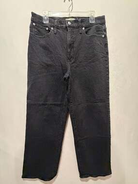 Madewell The Perfect Vintage Wide-Leg Jeans Black Size 31